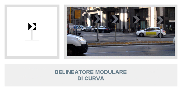 Delineatore modulare di curva