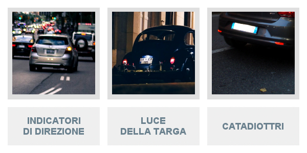 Indicatori Di Direzione, Luce Della Targa e Catadiottri