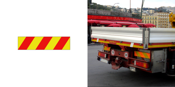 Pannello per veicoli adibiti al trasporto merci con massa a pieno carico superiore a 3,5 t