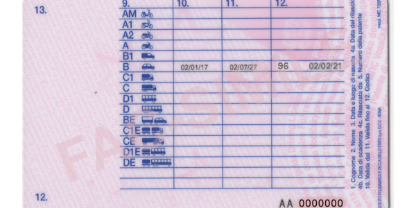 Patente B con codice 96