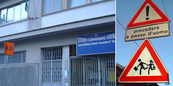 Piazzole di fermata di autobus per scolari