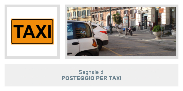 Segnale di Posteggio Per Taxi