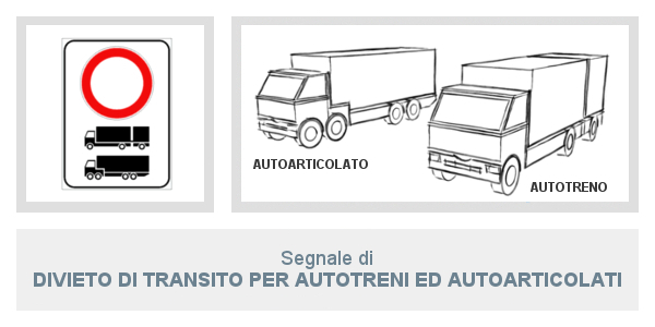 Segnale Divieto   Di Transito per autotreni ed autoarticolati