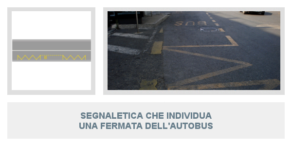 Segnaletica che individua una fermata dell'autobus