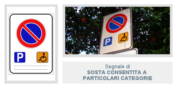 Segnale Sosta Consentita A Particolari Categorie